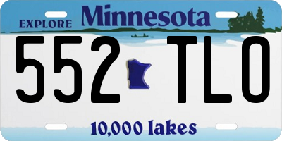 MN license plate 552TLO