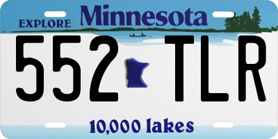MN license plate 552TLR