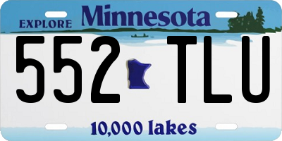 MN license plate 552TLU