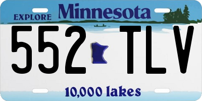 MN license plate 552TLV