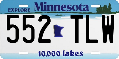 MN license plate 552TLW