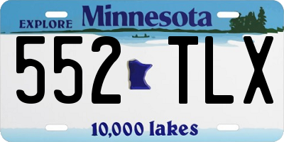 MN license plate 552TLX