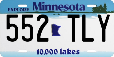 MN license plate 552TLY