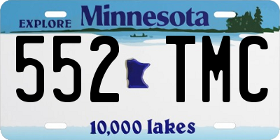 MN license plate 552TMC