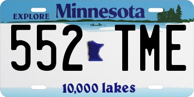 MN license plate 552TME