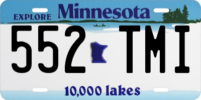 MN license plate 552TMI
