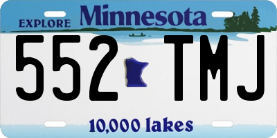 MN license plate 552TMJ
