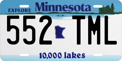 MN license plate 552TML