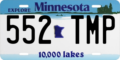 MN license plate 552TMP
