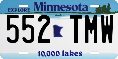 MN license plate 552TMW
