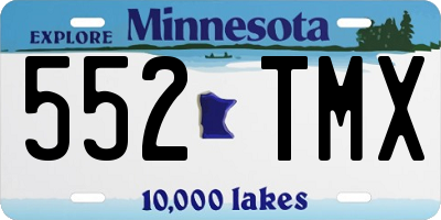 MN license plate 552TMX