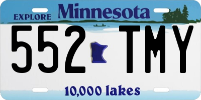 MN license plate 552TMY