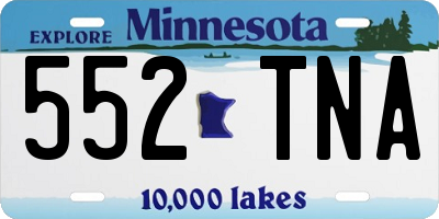 MN license plate 552TNA