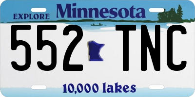 MN license plate 552TNC