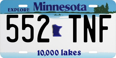 MN license plate 552TNF