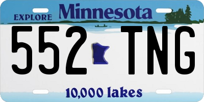 MN license plate 552TNG