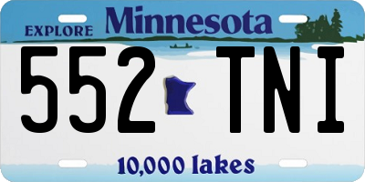 MN license plate 552TNI