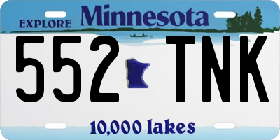 MN license plate 552TNK