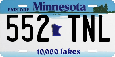 MN license plate 552TNL