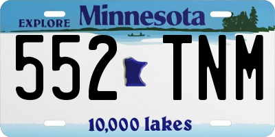 MN license plate 552TNM