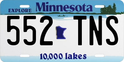 MN license plate 552TNS