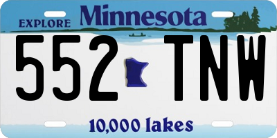 MN license plate 552TNW
