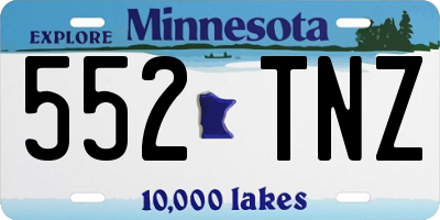 MN license plate 552TNZ