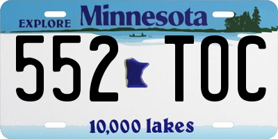 MN license plate 552TOC