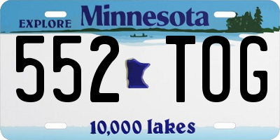MN license plate 552TOG