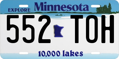 MN license plate 552TOH