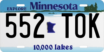 MN license plate 552TOK
