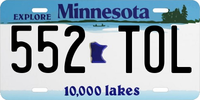 MN license plate 552TOL
