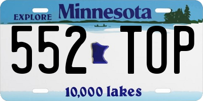 MN license plate 552TOP