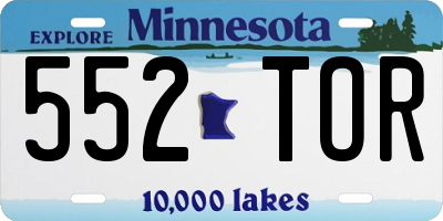 MN license plate 552TOR
