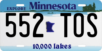MN license plate 552TOS