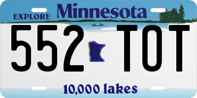 MN license plate 552TOT