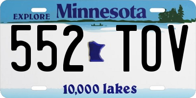 MN license plate 552TOV