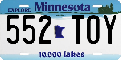 MN license plate 552TOY