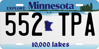 MN license plate 552TPA