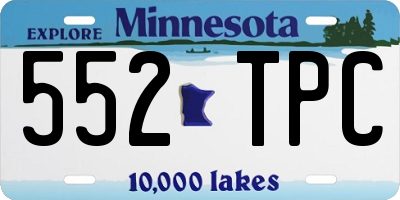 MN license plate 552TPC