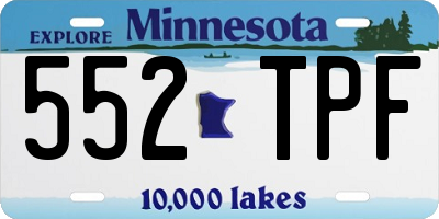 MN license plate 552TPF