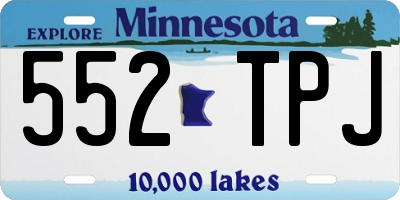 MN license plate 552TPJ