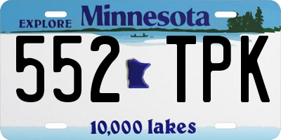 MN license plate 552TPK