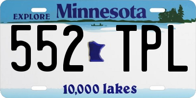 MN license plate 552TPL