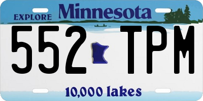 MN license plate 552TPM