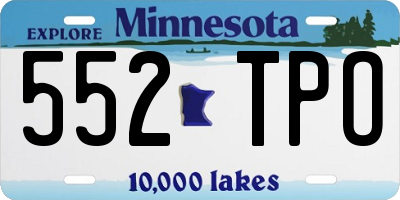 MN license plate 552TPO