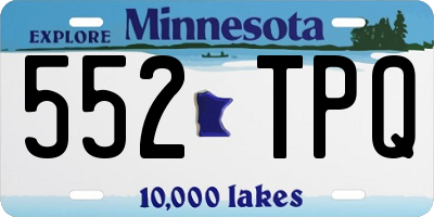 MN license plate 552TPQ