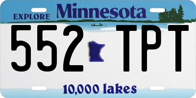 MN license plate 552TPT