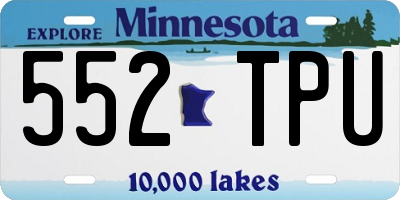 MN license plate 552TPU
