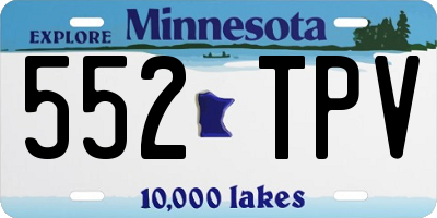 MN license plate 552TPV